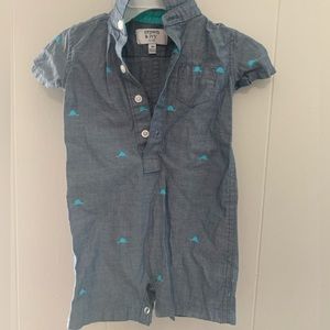 Boys romper crown and ivy